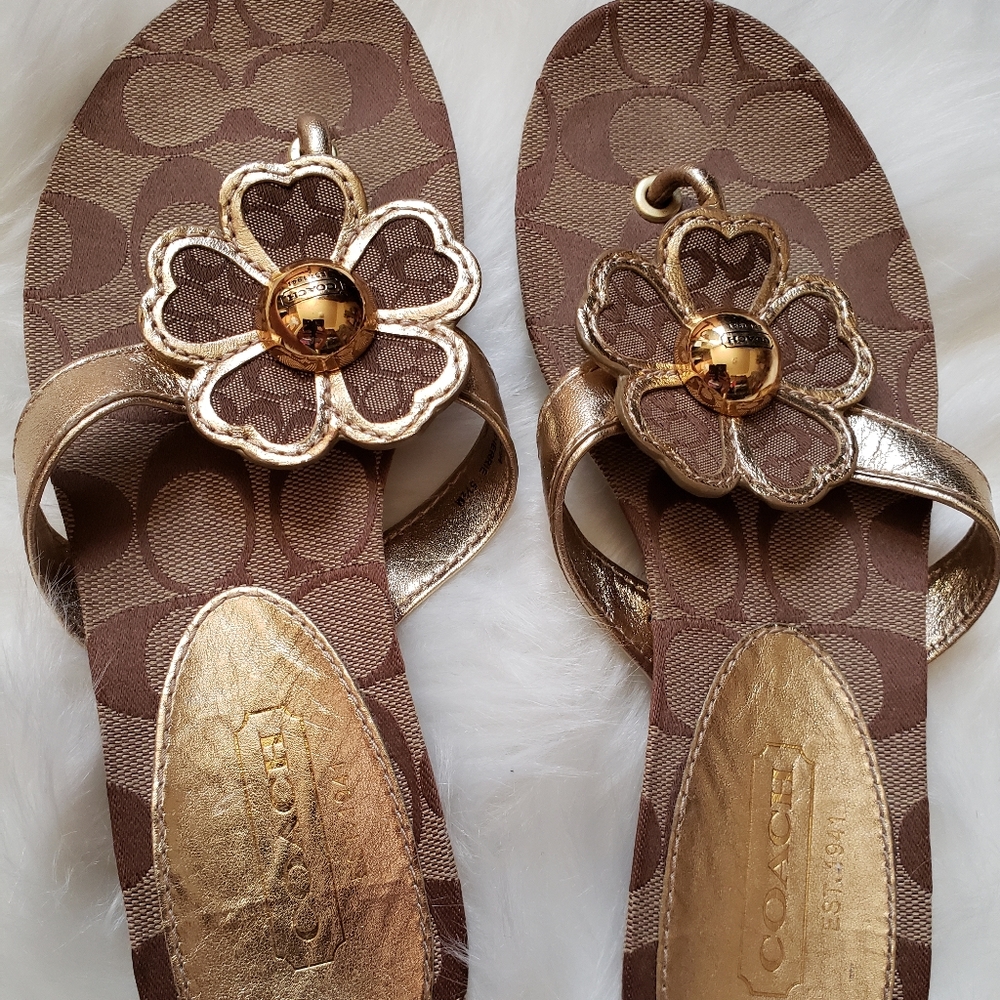 Coach sandal, worn once, excellent condition